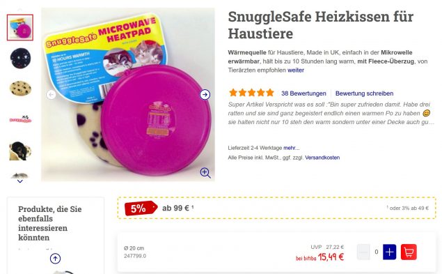 SnuggleSafe: Die praktische Wärmeplatte für Haustiere