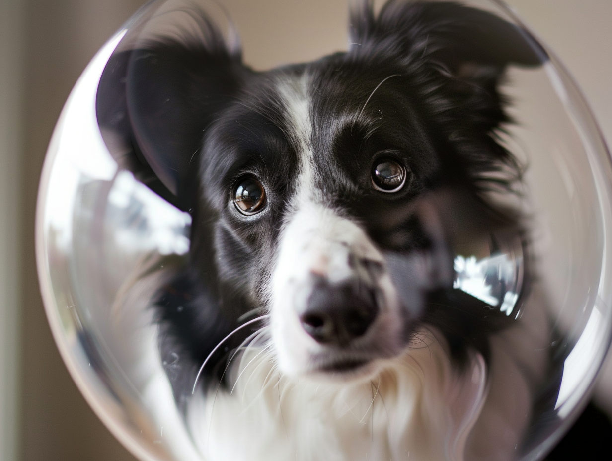 hund in seifenblase